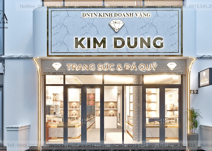 Thiết kế tiệm vàng Kim Dung